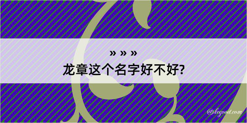 龙章这个名字好不好?