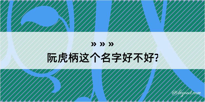 阮虎柄这个名字好不好?