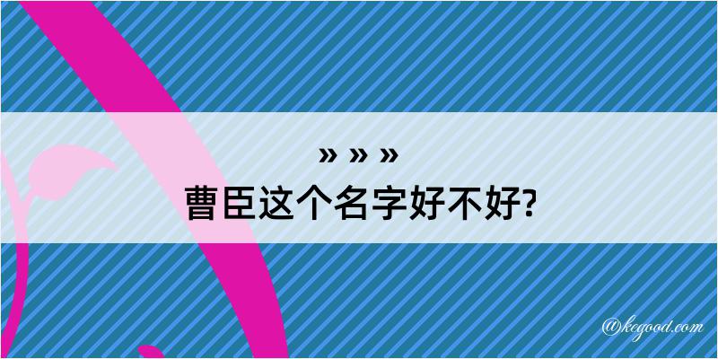 曹臣这个名字好不好?