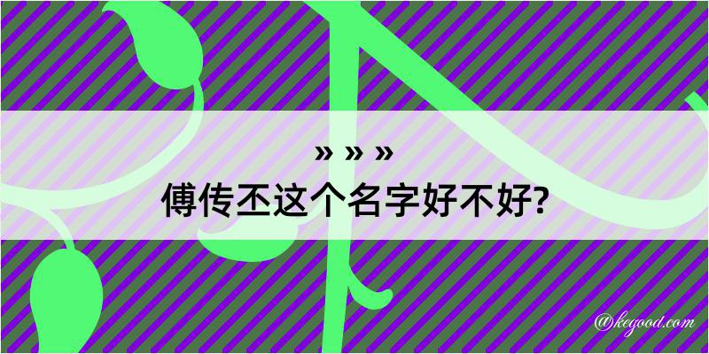 傅传丕这个名字好不好?