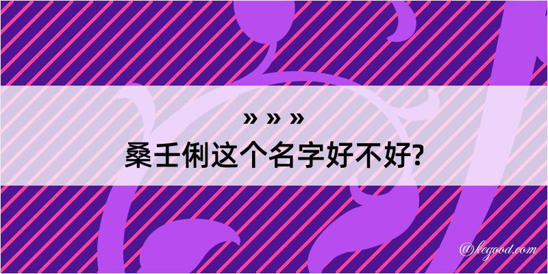 桑壬俐这个名字好不好?