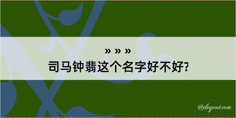 司马钟翡这个名字好不好?