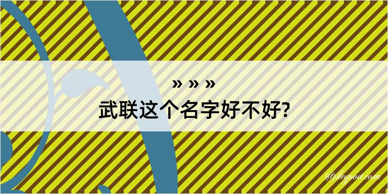 武联这个名字好不好?