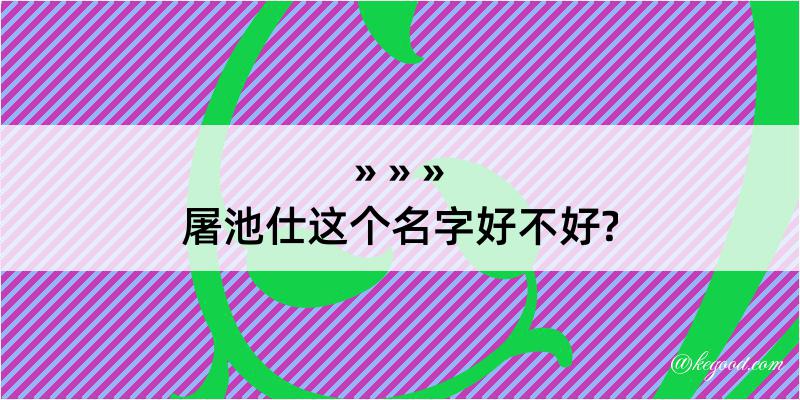 屠池仕这个名字好不好?