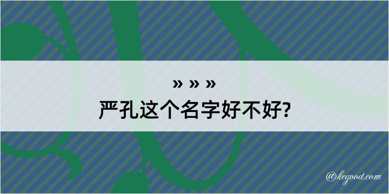 严孔这个名字好不好?