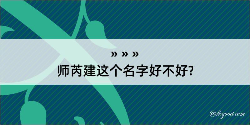 师芮建这个名字好不好?