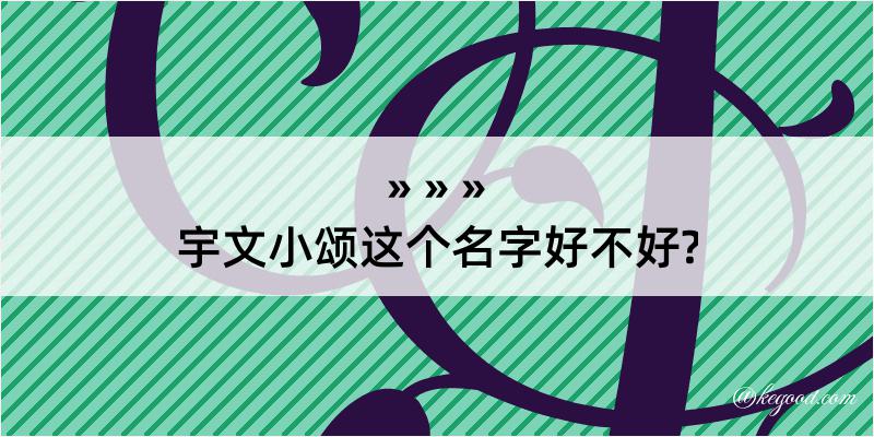 宇文小颂这个名字好不好?