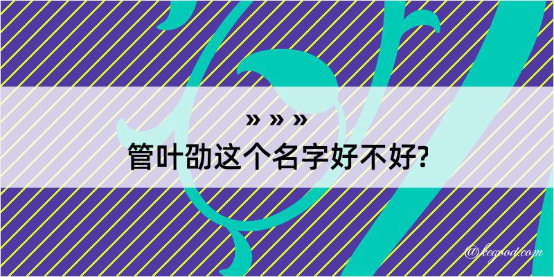 管叶劭这个名字好不好?