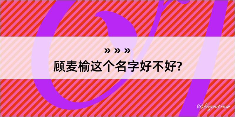 顾麦榆这个名字好不好?