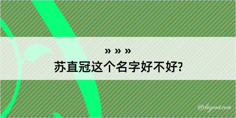 苏直冠这个名字好不好?