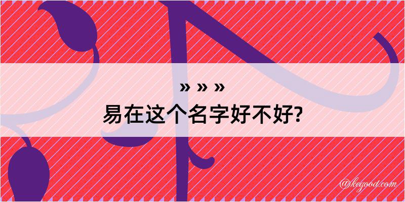 易在这个名字好不好?