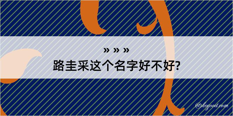 路圭采这个名字好不好?