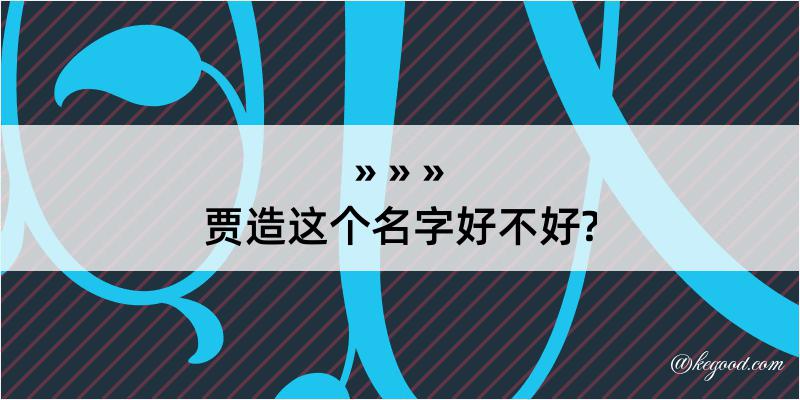 贾造这个名字好不好?