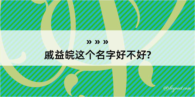 戚益皖这个名字好不好?