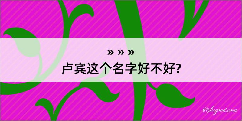 卢宾这个名字好不好?