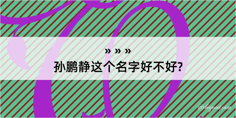 孙鹏静这个名字好不好?