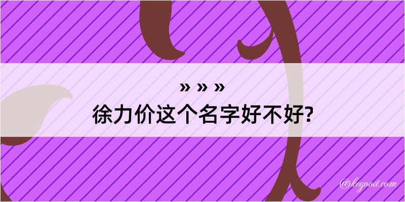 徐力价这个名字好不好?