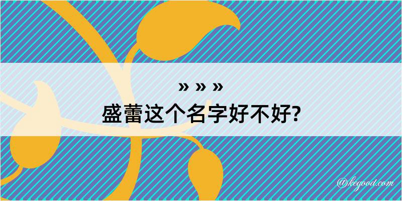 盛蕾这个名字好不好?