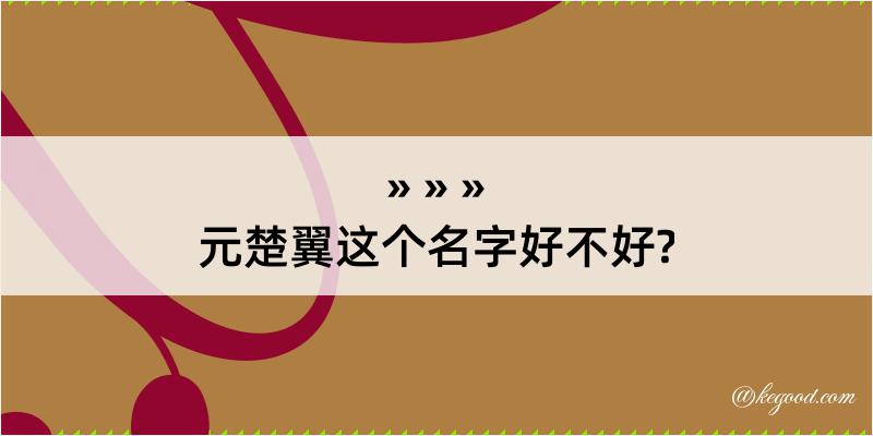 元楚翼这个名字好不好?