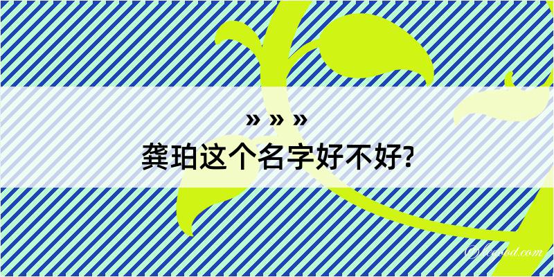 龚珀这个名字好不好?