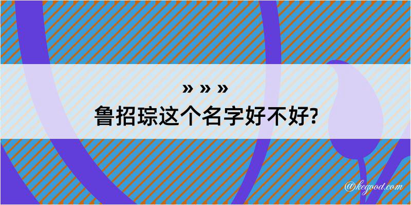 鲁招琮这个名字好不好?