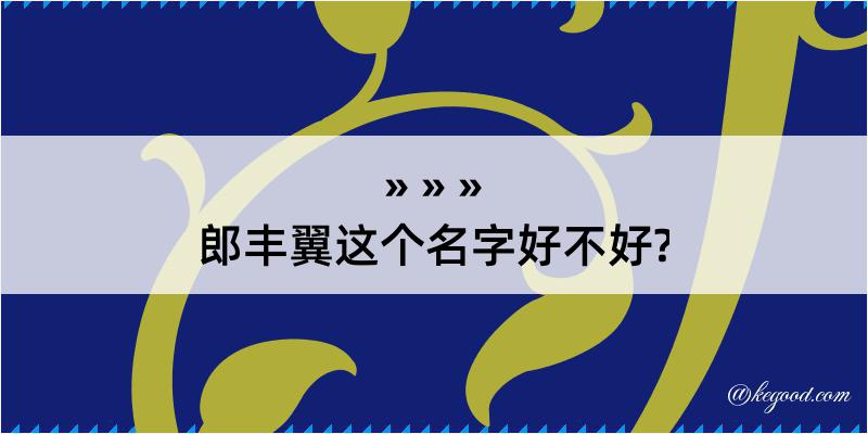 郎丰翼这个名字好不好?