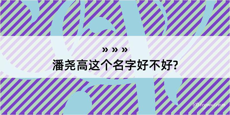 潘尧高这个名字好不好?