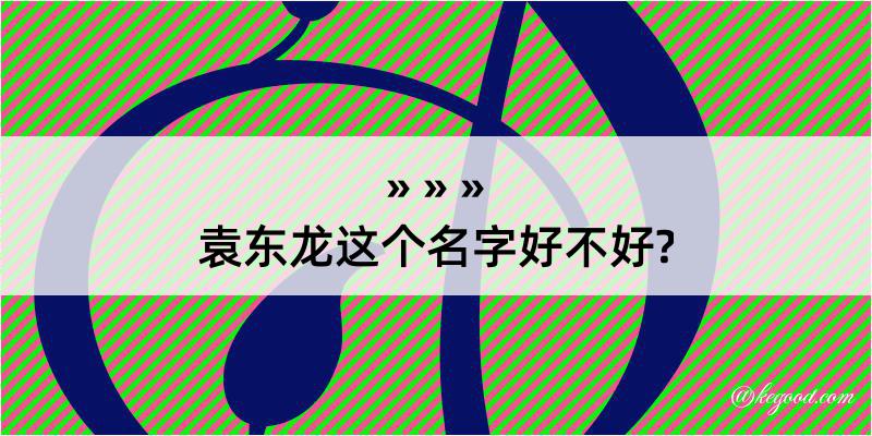 袁东龙这个名字好不好?