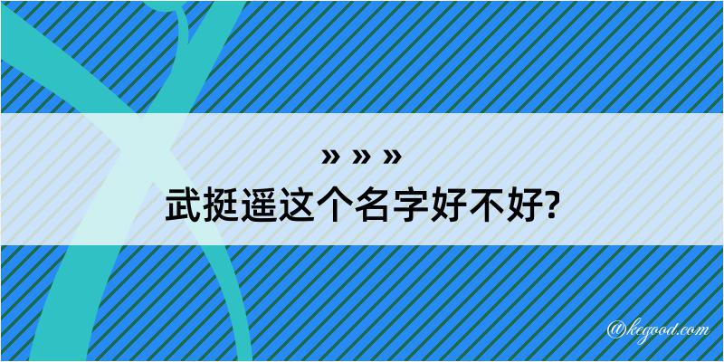 武挺遥这个名字好不好?