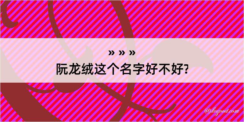 阮龙绒这个名字好不好?