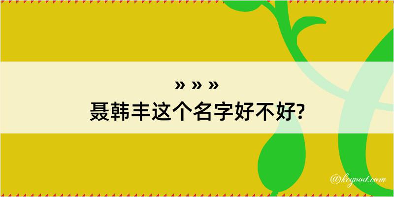 聂韩丰这个名字好不好?