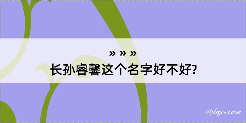 长孙睿馨这个名字好不好?