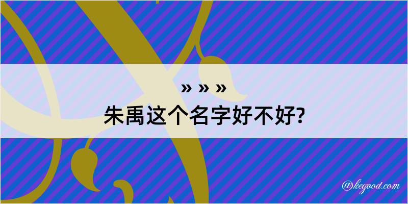 朱禹这个名字好不好?