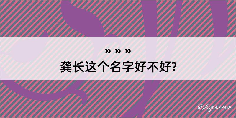 龚长这个名字好不好?