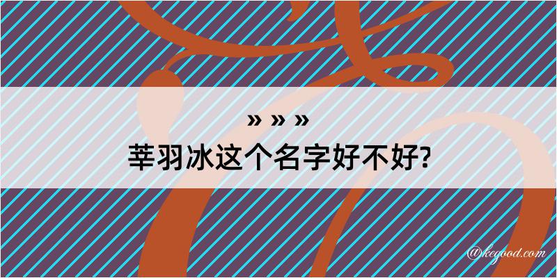 莘羽冰这个名字好不好?