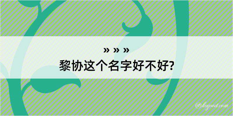 黎协这个名字好不好?