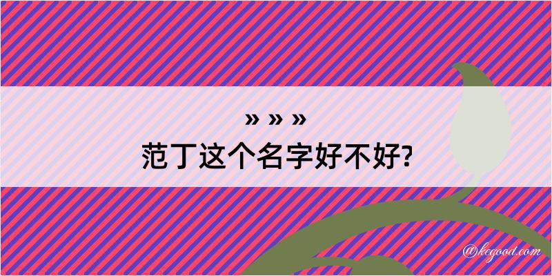 范丁这个名字好不好?