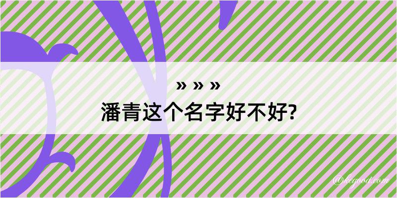 潘青这个名字好不好?