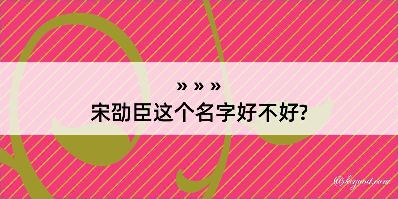 宋劭臣这个名字好不好?