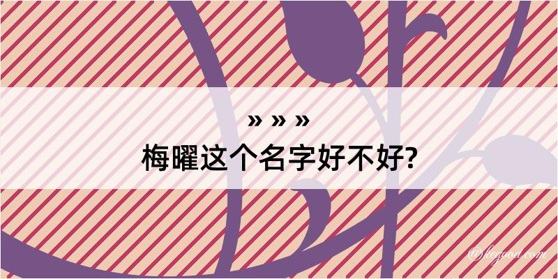 梅曜这个名字好不好?