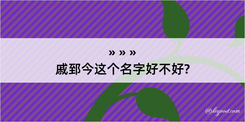 戚郅今这个名字好不好?