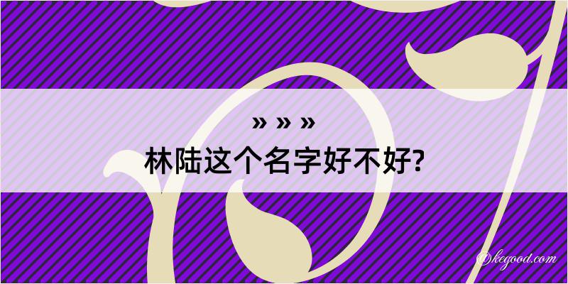 林陆这个名字好不好?