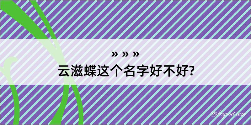 云滋蝶这个名字好不好?