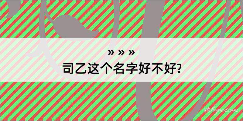 司乙这个名字好不好?