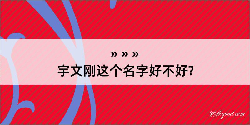 宇文刚这个名字好不好?