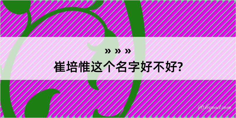 崔培惟这个名字好不好?