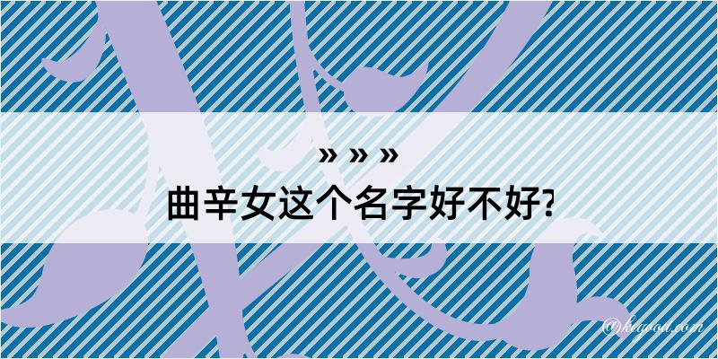 曲辛女这个名字好不好?