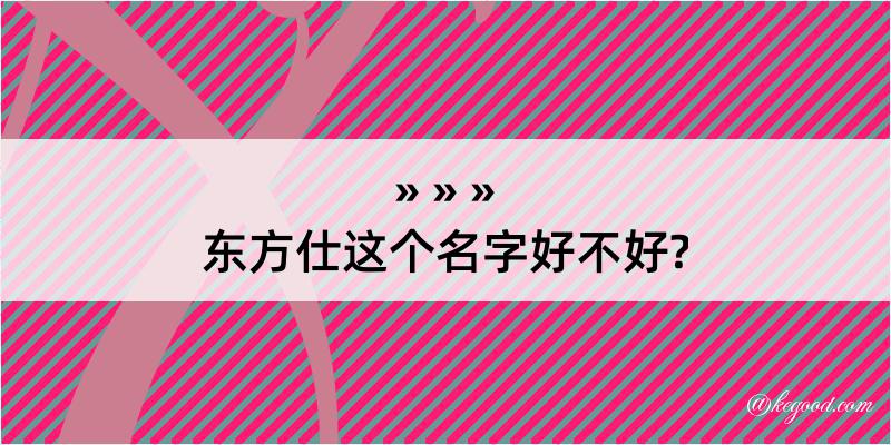 东方仕这个名字好不好?