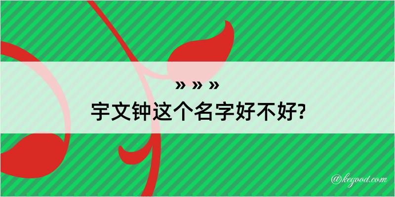 宇文钟这个名字好不好?