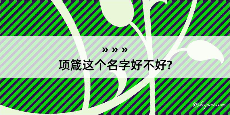 项箴这个名字好不好?